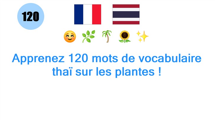 Apprenez 120 mots de vocabulaire thaï sur les plantes !